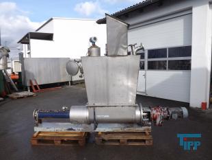 details anzeigen - Exzenterschneckenpumpe; Exzenter-Schneckenpumpe auf Grundplatte montiert, Rachenpumpe, Trichterpumpe