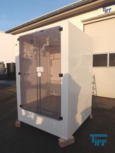 show details - used IBC chemical storage cabinet including collecting pan 