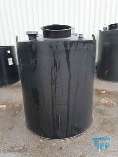 show details - used plastic / plastic chemical storage tank with collection container, PE 