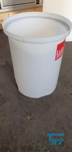 show details - unused plastic / plastic container from PE with flat bottom / PE container / storage tank 